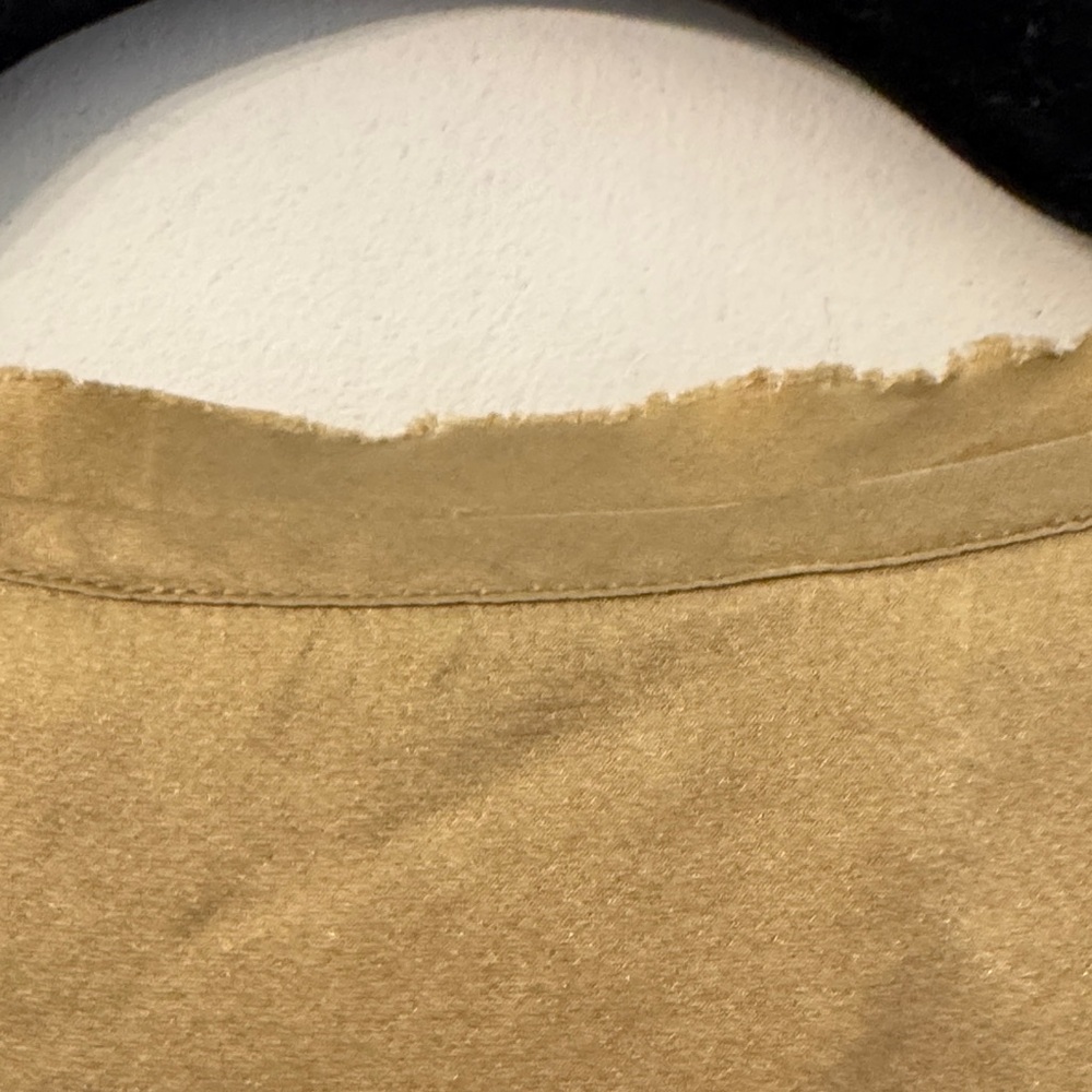 GO BY GO SILK Gold/Green 100% washable Silk Tank Top - Picture 9 of 11